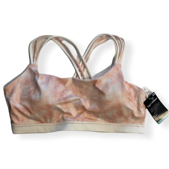 Pink Strappy Sports Bra - Picture 1 of 8